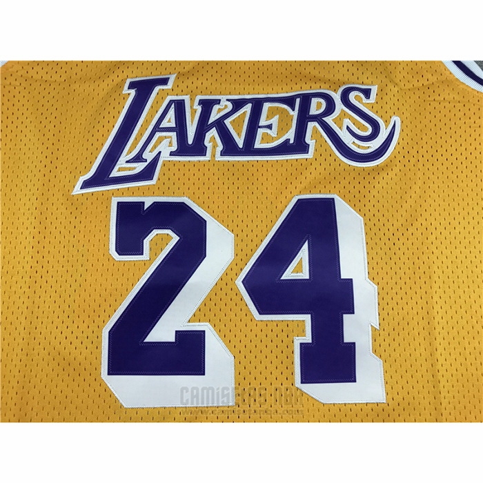 Camiseta Los Angeles Lakers Kobe Bryant #24 Mitchell & Ness 2007-08 Amarillo